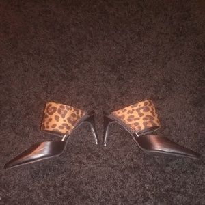 Leopard Slip In Heels